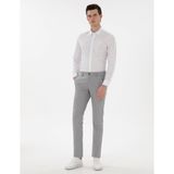 Pierre Cardin Erkek Gri Slim Fit Beli Lastikli Kanvas Pantolon 50301791-VR024 - 32
