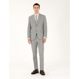 Pierre Cardin Erkek Gri Slim Fit Çizgili Yün Takım Elbise 50285259-VR024 - 6 Drop