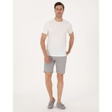 Pierre Cardin Erkek Gri Slim Fit Dokuma Şort 50308132-VR024 - 33