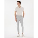 Pierre Cardin Erkek Gri Slim Fit Gofre Yazlık Kanvas Pantolon 50305235-VR024 - 36