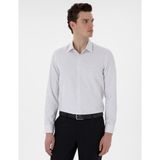 Pierre Cardin Erkek Gri Slim Fit Kareli Uzun Kollu Gömlek 50304550-VR024