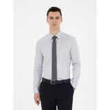 Pierre Cardin Erkek Gri Slim Fit Uzun Kollu Basic Gömlek 50286102-VR024