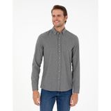 Pierre Cardin Erkek Gri Slim Fit Uzun Kollu Gömlek 50298570-VR024