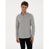 Pierre Cardin Erkek Gri Slim Fit Uzun Kollu Gömlek 50316768-VR024