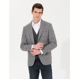 Pierre Cardin Erkek Gri Slim Fit Yün Karışımlı Ceket 50256395-VR024 - 48 - 6 Drop