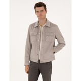 Pierre Cardin Erkek Gri Suni Deri Ceket 50318156-100 - Dropsuz