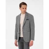 Pierre Cardin Erkek Gri Yün Karışımlı Ex. Slim Fit Ceket 50291942-VR024 - 56 - 6 Drop