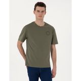 Pierre Cardin Erkek Haki Comfort Fit Bisiklet Yaka Tişört 50310076-VR027 - XL