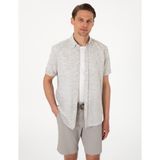 Pierre Cardin Erkek Haki Keten Karışımlı Regular Fit Kısa Kollu Gömlek 50307067-VR027 - 3XL
