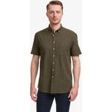 Pierre Cardin Erkek Haki Keten Karışımlı Regular Fit Kısa Kollu Gömlek 50325340-VR027 - 3XL