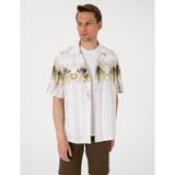 Pierre Cardin Erkek Haki Oversize Kısa Kollu Gömlek 50304517-VR027 - 2XL