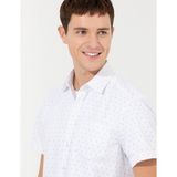 Pierre Cardin Erkek Haki Regular Fit Kısa Kollu Gömlek 50252459-VR027