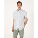 Pierre Cardin Erkek Haki Regular Fit Kısa Kollu Gömlek 50301548-VR027