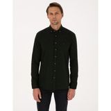 Pierre Cardin Erkek Haki Regular Fit Uzun Kollu Gömlek 50316736-VR027 - XL