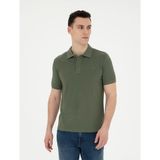 Pierre Cardin Erkek Haki Slim Fit Basic Tişört 50280754-VR027 - 3XL