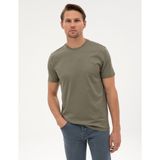 Pierre Cardin Erkek Haki Slim Fit Basic Tişört 50320102-VR027