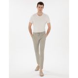 Pierre Cardin Erkek Haki Slim Fit Gofre Yazlık Kanvas Pantolon 50305235-VR027 - 33