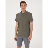 Pierre Cardin Erkek Haki Slim Fit Örme Dokulu Polo Yaka Tişört 50309946-VR027