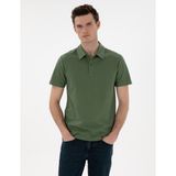 Pierre Cardin Erkek Haki Slim Fit Polo Yaka Tişört 50307581-VR027 - 2XL