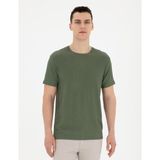 Pierre Cardin Erkek Haki Slim Fit Tişört 50288914-VR027 - 3XL