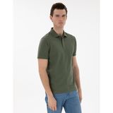 Pierre Cardin Erkek Haki Tişört Basic 50302561-VR027