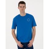 Pierre Cardin Erkek İndigo Comfort Fit Bisiklet Yaka Tişört 50310076-VR028 - XL