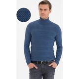Pierre Cardin Erkek İndigo Mavi Melanj Slim Fit Triko Kazak 50233728-VR155 - İndigo Melanj