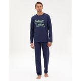 Pierre Cardin Erkek Indigo Pijama Takımı 50322652-320 - S