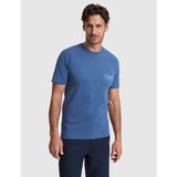 Pierre Cardin Erkek Indigo Regular Fit %100 Pamuk Bisiklet Yaka Tişört 50327866-VR028 - İndigo - XS