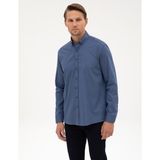 Pierre Cardin Erkek Indigo Regular Fit Uzun Kollu Gömlek 50316736-VR028 - İndigo