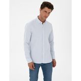 Pierre Cardin Erkek Indigo Slim Fit Çizgili Slim Fit Gömlek 50311396-VR028 - İndigo