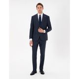 Pierre Cardin Erkek İndigo Slim Fit Çizgili Yün Karışımlı Takım Elbise 50291962-VR028 - 6 Drop