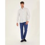 Pierre Cardin Erkek İndigo Slim Fit Keten Karışımlı Kanvas Pantolon 50268095-VR028 - 29 - 32