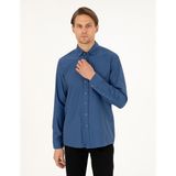 Pierre Cardin Erkek Indigo Slim Fit Uzun Kollu Gömlek 50293255-VR028 - İndigo