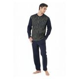 PIERRE CARDIN Erkek Jakarlı 2li Uzun Kol Pijama Takım -kutulu Ch.6.111.c0-HAKİ-S