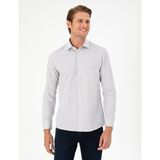 Pierre Cardin Erkek Kahverengi Çizgili Slim Fit Uzun Kollu Gömlek 50294159-VR029
