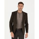 Pierre Cardin Erkek Kahverengi Ekstra Slim Fit Ceket 50257488-VR029 - 46 - 6 Drop