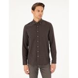Pierre Cardin Erkek Kahverengi Gömlek Desenli 50298570-vr029