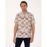 Pierre Cardin Erkek Kahverengi Gömlek Kısa Kollu 50301507-VR197