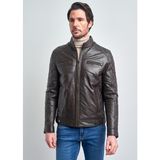 Pierre Cardin Erkek Kahverengi Hakim Yaka Deri Ceket - 54