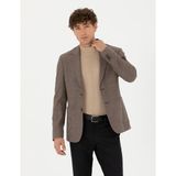 Pierre Cardin Erkek Kahverengi Slim Fit Ceket 50276546-VR029 - 6 Drop - 58