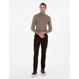 Pierre Cardin Erkek Kahverengi Slim Fit Çizgili Kanvas Pantolon 50299528-VR029 - 34 - 32
