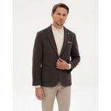 Pierre Cardin Erkek Kahverengi Slim Fit Flanel Dokulu Ceket 50317671-VR029 - 6 Drop - 48
