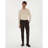 Pierre Cardin Erkek Kahverengi Slim Fit Flanel Dokulu Kumaş Pantolon 50317639-VR029 - 56