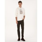 Pierre Cardin Erkek Kahverengi Slim Fit Jean Pantolon 50315302-VR163 - 32