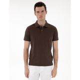 Pierre Cardin Erkek Kahverengi Slim Fit Kıvrılmaz Polo Yaka Basic Tişört 50302561-VR029 - XL