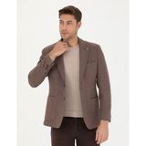 Pierre Cardin Erkek Kahverengi Slim Fit Yün Karışımlı Ceket 50276911-VR029 - 56 - 6 Drop