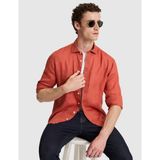 Pierre Cardin Erkek Kiremi Nefes Alan %100 Keten Regular Fit Uzunkollu Gömlek 50320945-VR031 - Kiremit - 2XL