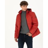 Pierre Cardin Erkek Kiremit Kapüşonlu Şişme Spor Mont 50275489-VR051 - Turuncu - 52