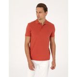 Pierre Cardin Erkek Kiremit Slim Fit Basic Tişört 50325323-VR031 - 3XL